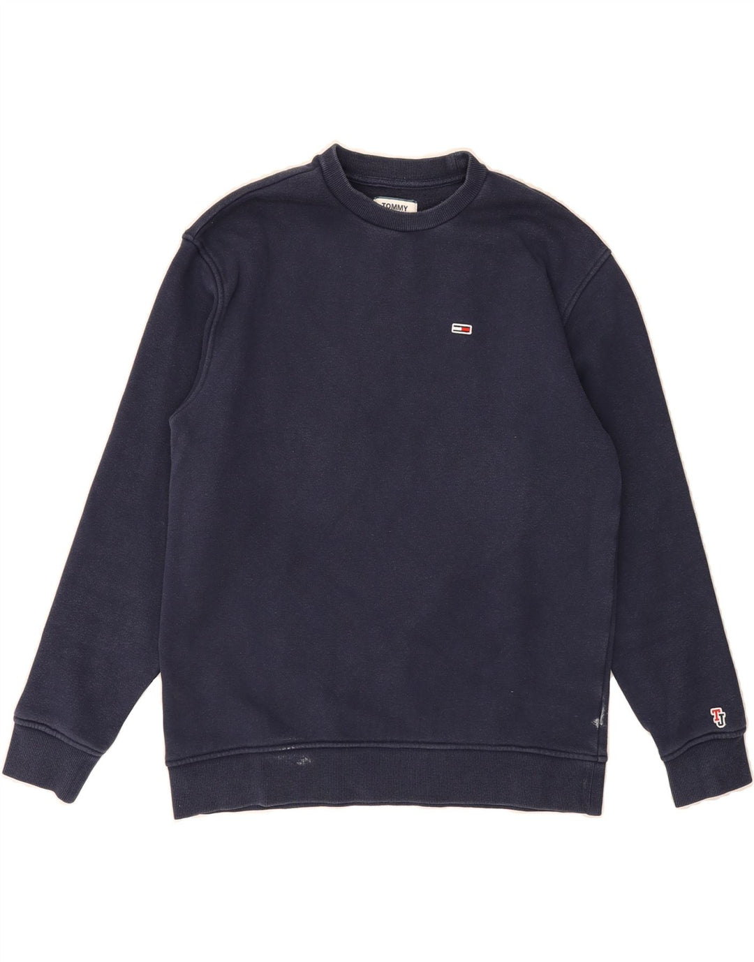 TOMMY HILFIGER Mens Sweatshirt Jumper Small Navy Blue Vintage Tommy Hilfiger and Second-Hand Tommy Hilfiger from Messina Hembry 