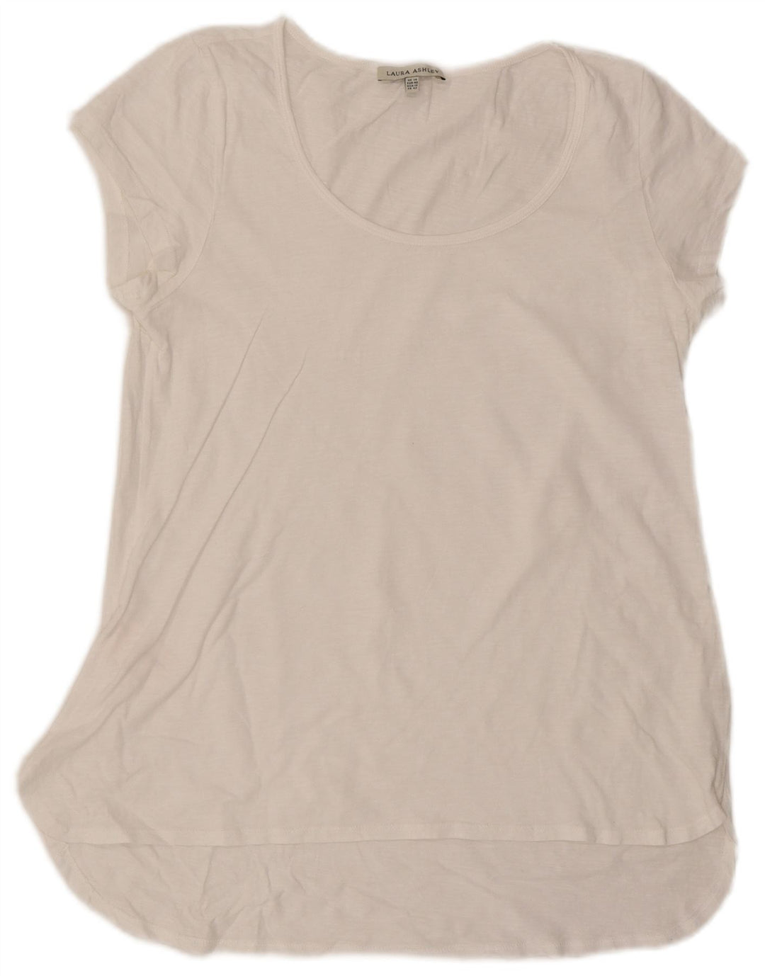 Laura Ashley Damen-Tunika-Oberteil, UK-Größe 44, Größe L, weiße Baumwolle