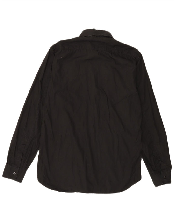 DKNY Mens Shirt Size 40 15 Medium Black Cotton