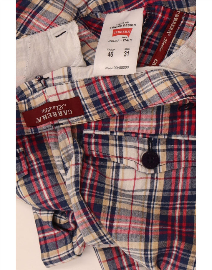 Carrera Damen Chino-Shorts, Größe L, W31, mehrfarbig, kariert, Baumwolle