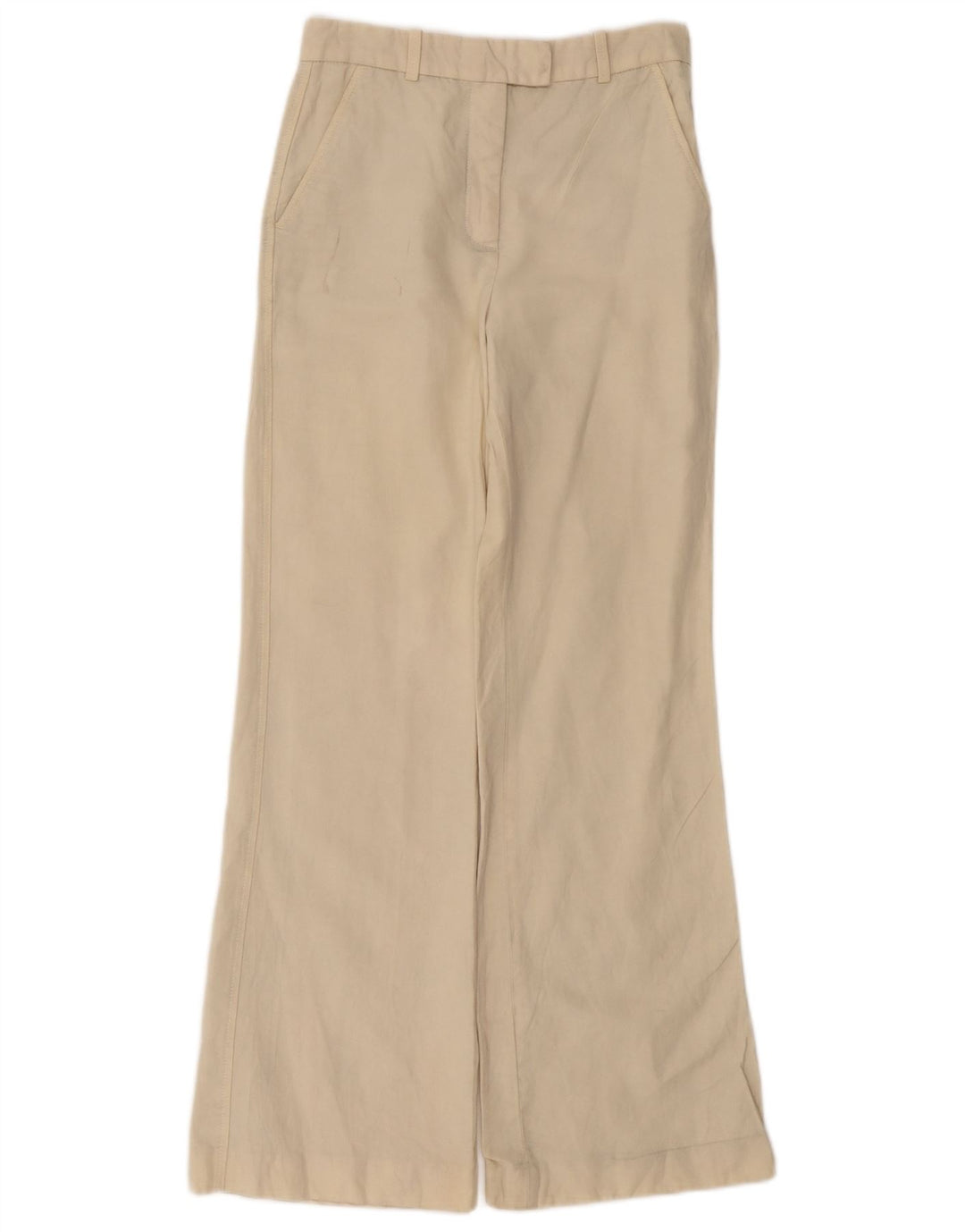 Zara Damen Bootcut Chino Hose XS W24 L30 Beige