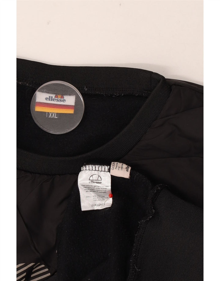 Ellesse Herren-Sweatshirt mit Grafik, 2XL, graue Baumwolle