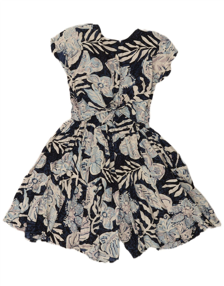 MISS JOY Damen Playsuit EU 38 XS Blau geblümt
