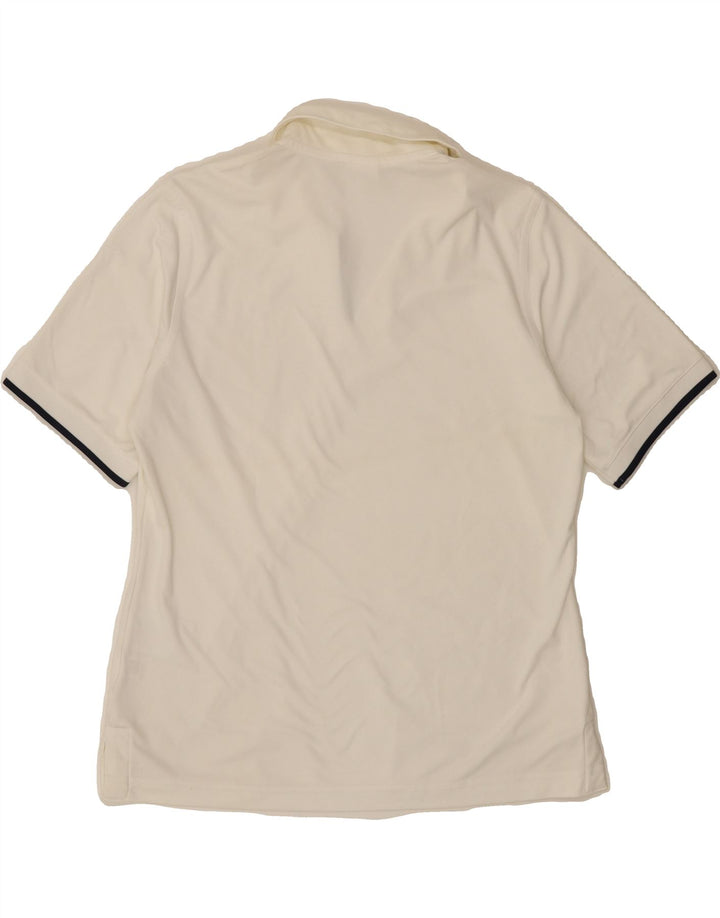 ADIDAS Womens Polo Shirt UK 12 Medium  White Polyester Vintage Adidas and Second-Hand Adidas from Messina Hembry 