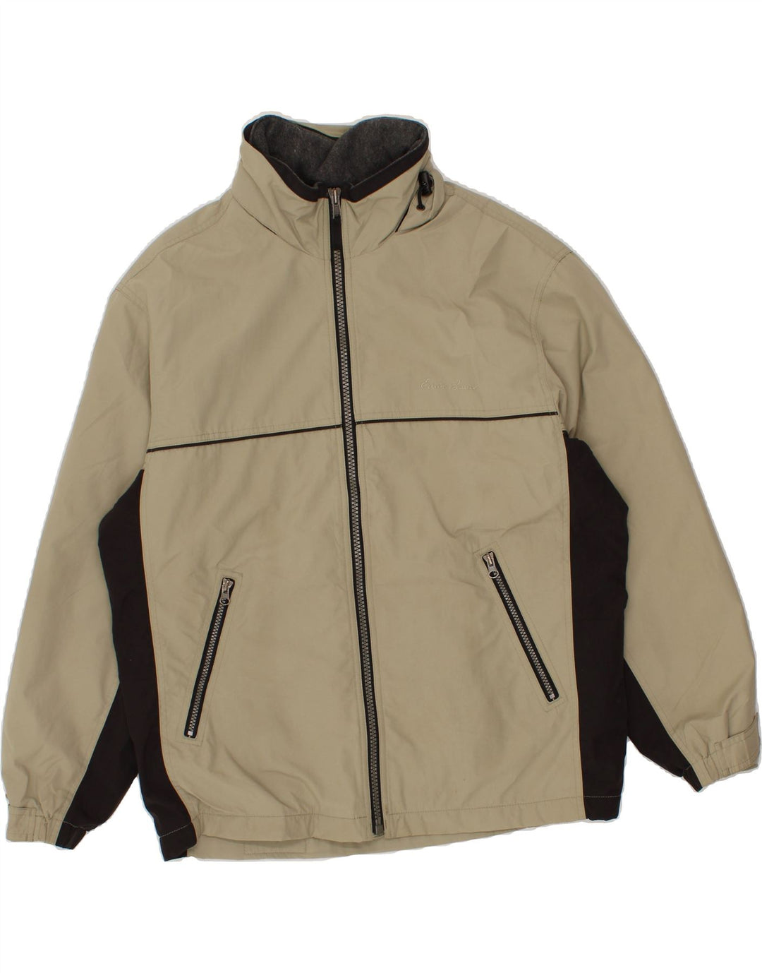 EDDIE BAUER Herren-Bomberjacke in Übergröße, Größe S, Khaki, Farbblockgröße 36