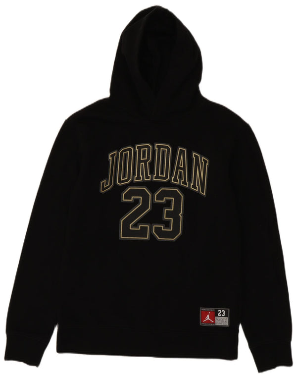 Jordan Jungen-Kapuzenpullover mit Grafik, 13–14 Jahre, XL, schwarze Baumwolle