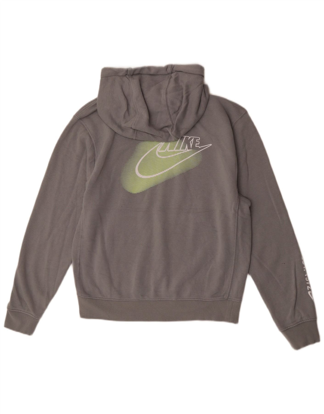 Nike Herren-Kapuzenpullover mit Grafik, Größe S, graue Baumwolle