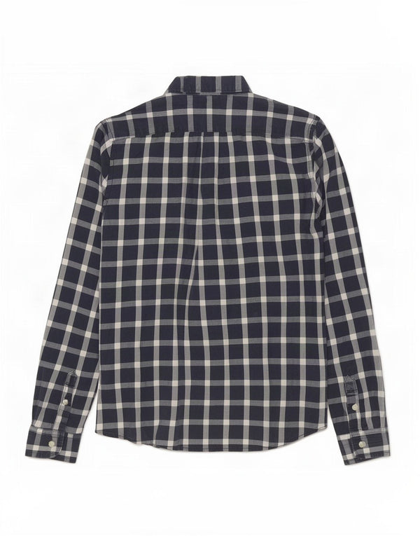 Abercrombie & Fitch Herren-Muskelhemd, groß, marineblau, kariert