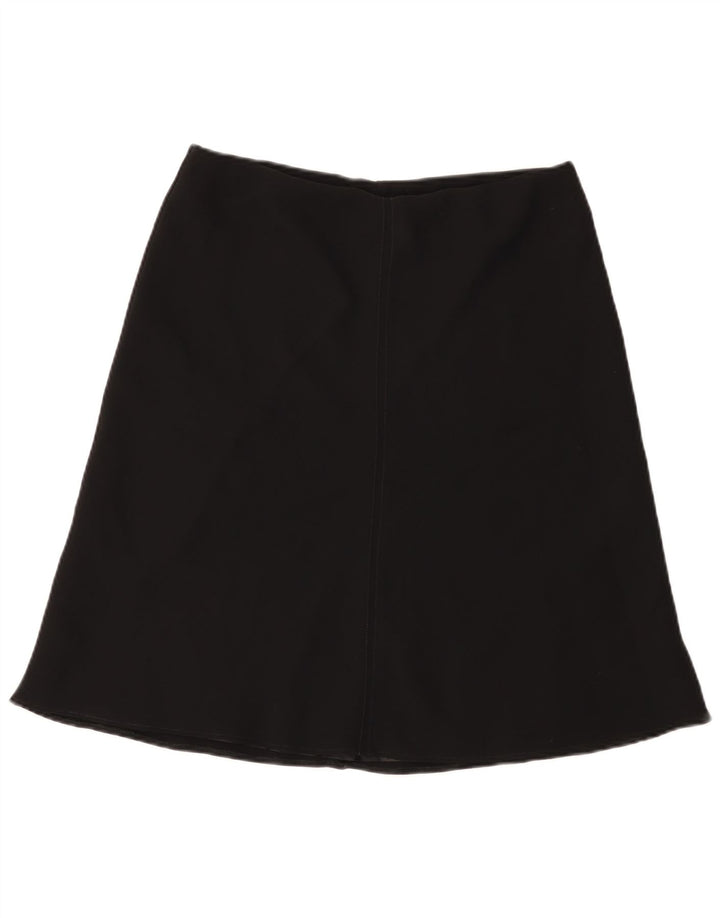 Marks & Spencer Damen A-Linienrock UK 14 Large W32 Schwarz Polyester