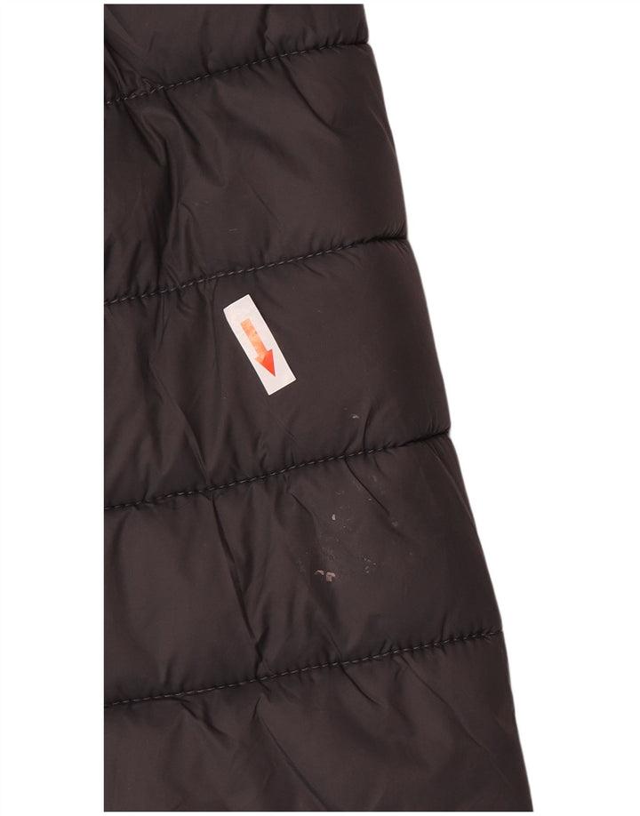 Superdry Damen Wattierte Jacke UK 16 Large Graues Nylon