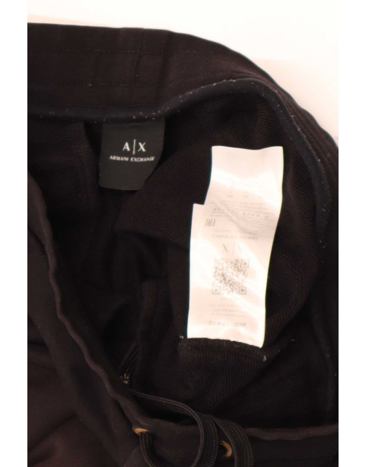 Armani Exchange Herren-Trainingshose, Jogginghose, Größe S, schwarze Baumwolle