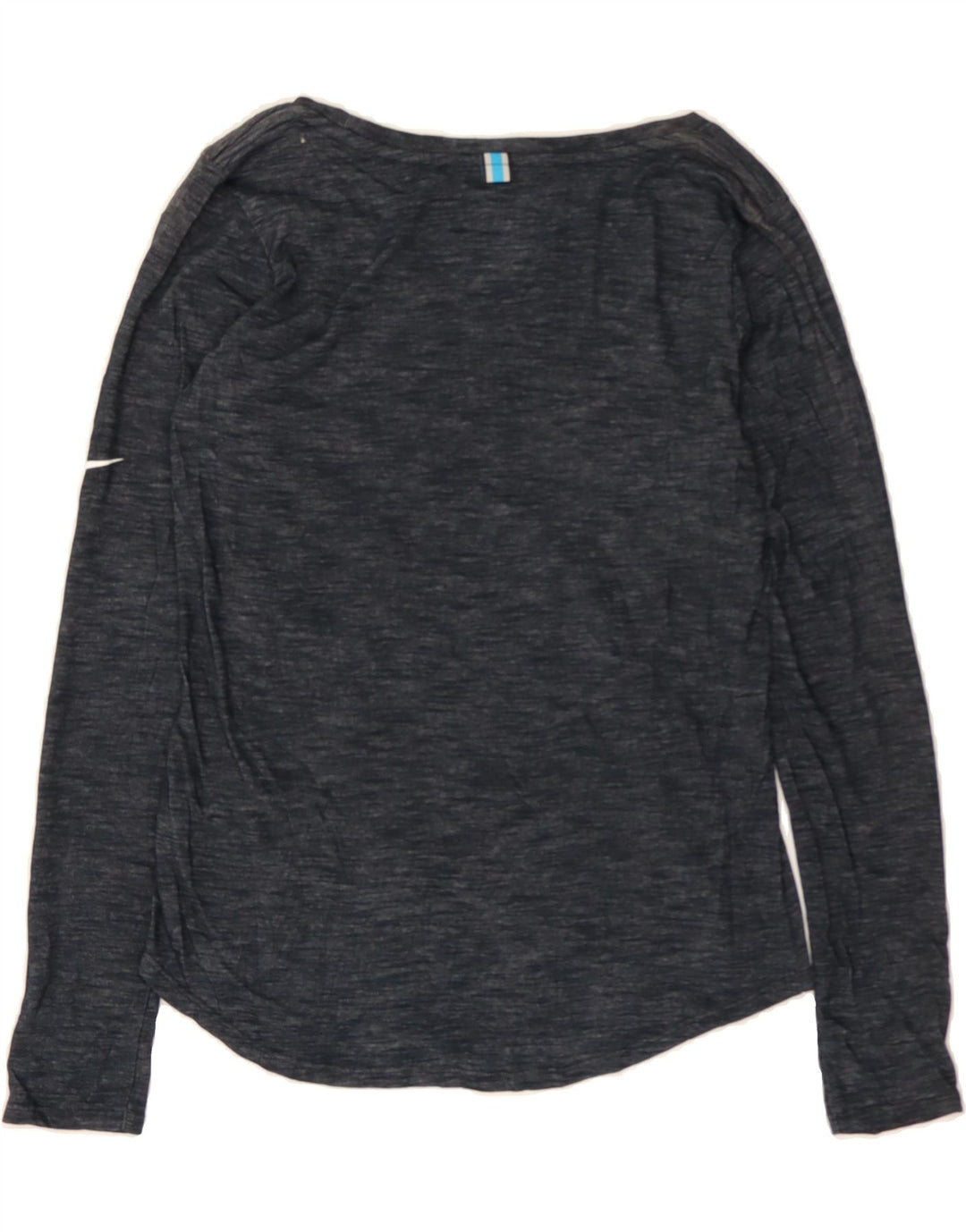 NIKE Womens Graphic Top Long Sleeve UK 10 Small Navy Blue Vintage Nike and Second-Hand Nike from Messina Hembry 