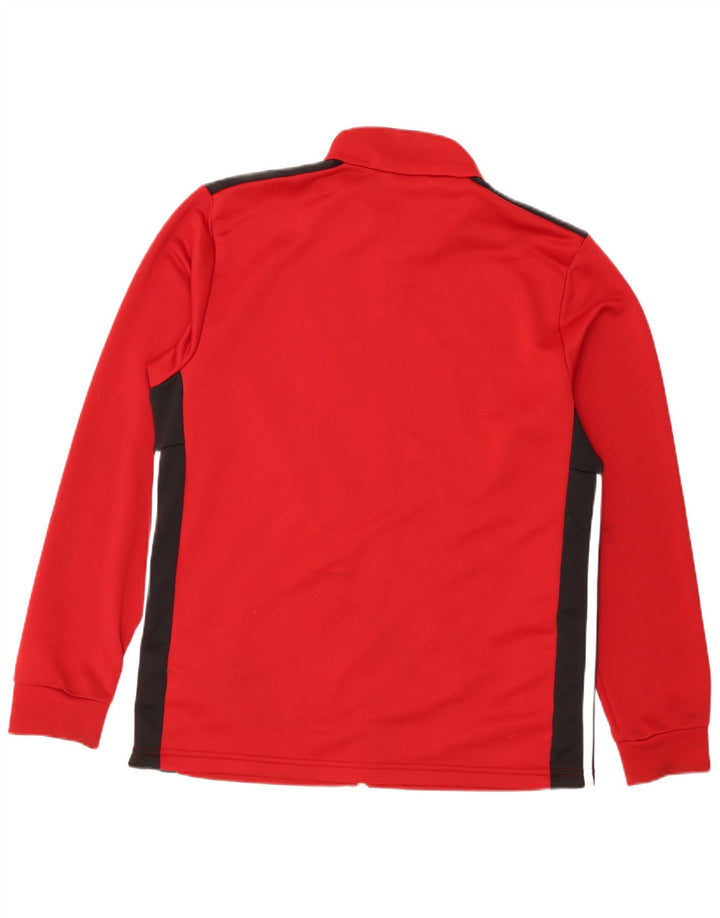 Adidas Herren-Trainingsanzug-Top-Jacke, großes rotes Farbblock-Polyester