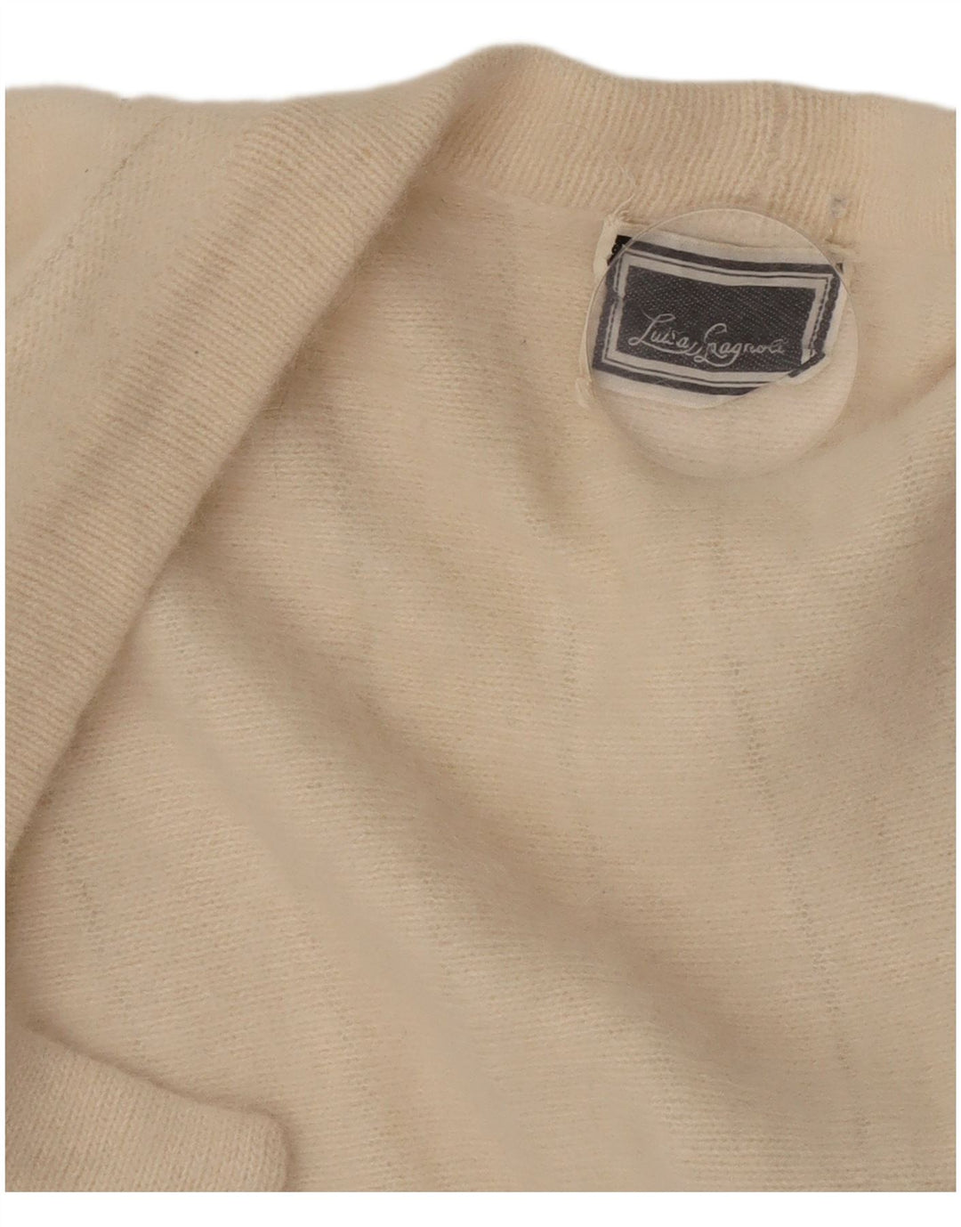 Luisa Spagnoli Damen Offener Bolero-Pullover UK 14 Mittelbeige
