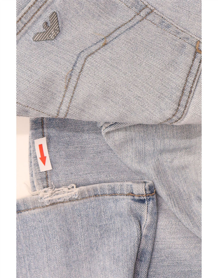 Armani Damen Straight Jeans W34 L35 Blau