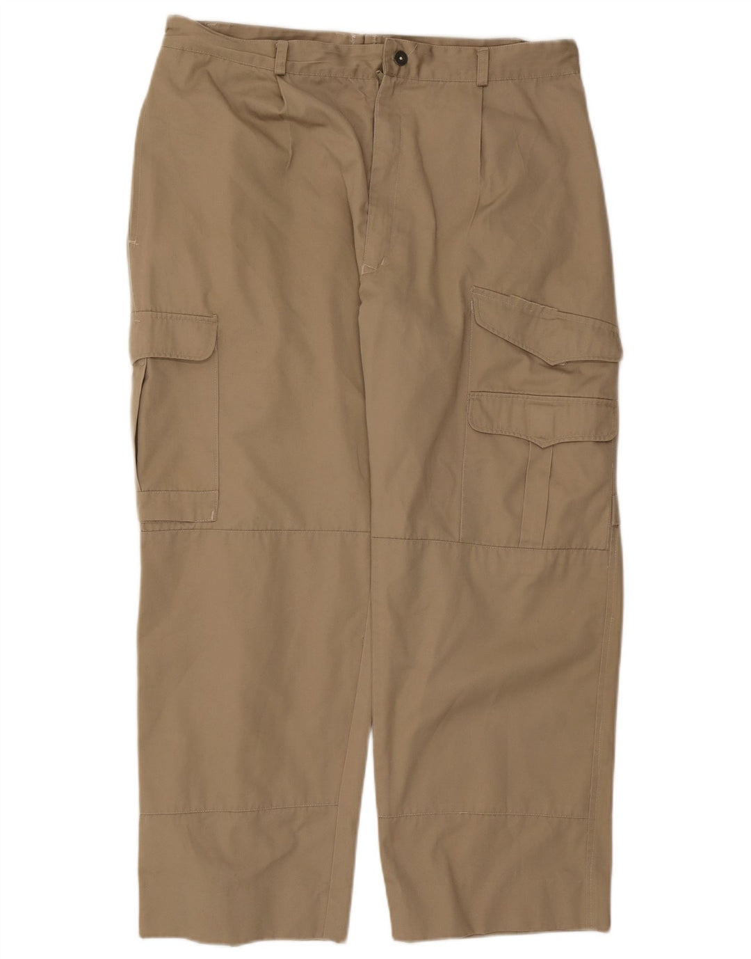 VINTAGE Gerade Herren-Cargohose W36 L28 Khaki