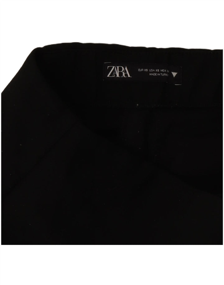 Zara Damen Hotpants XS W24 Schwarz Polyester