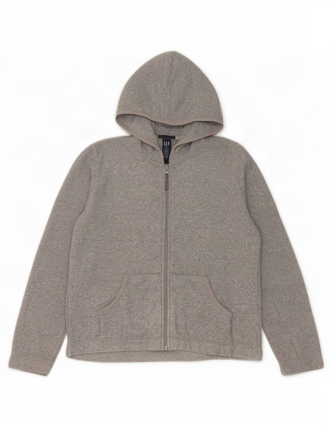 Gap Damen-Fleecejacke mit Kapuze, übergroß, UK 10, Größe S, Grau, Polyester