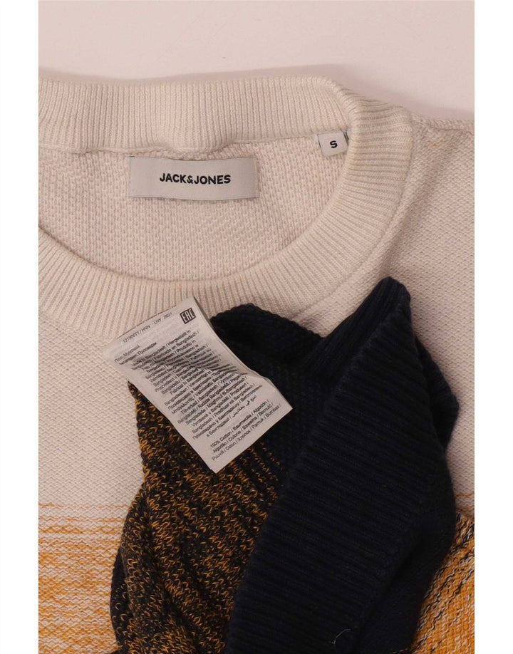 Jack & Jones Herren-Pullover mit Rundhalsausschnitt, klein, mehrfarbig gestreift