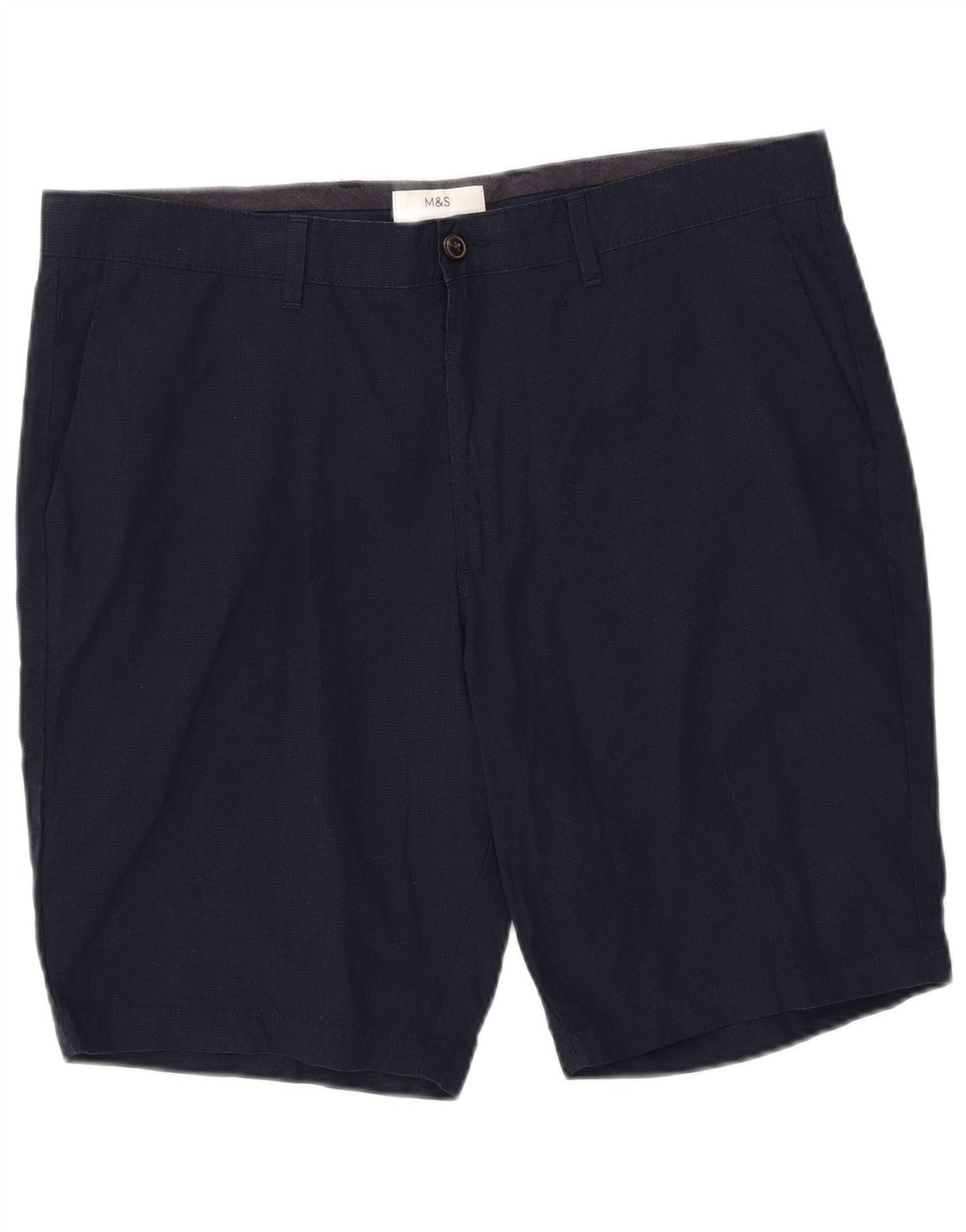 Marks & Spencer Herren Chinoshorts W38 XL Marineblau Baumwolle