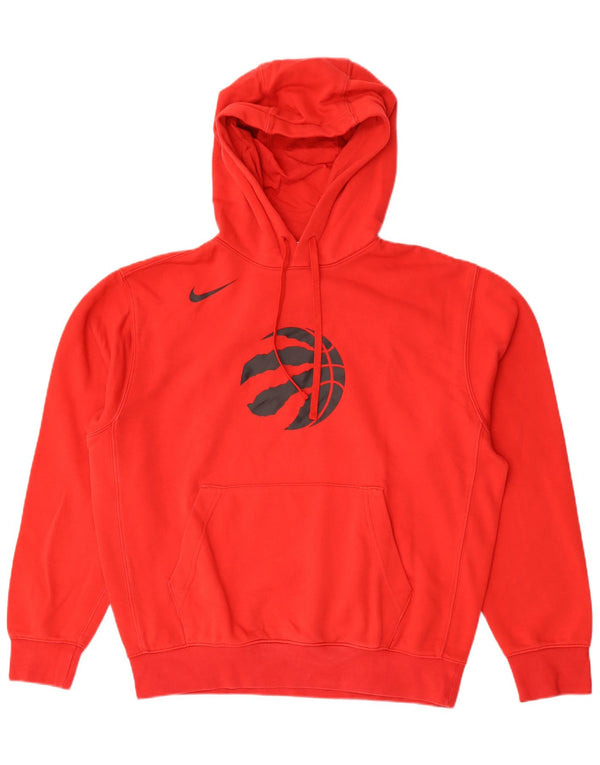 Nike Herren Toronto Raptors Grafik-Hoodie-Pullover aus mittelroter Baumwolle