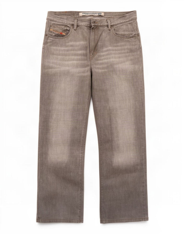 Diesel Herren Bootcut Jeans W36 L30 Graue Baumwolle