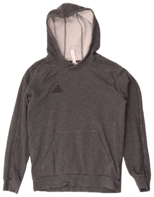 Adidas Jungen Kapuzenpullover 13–14 Jahre, graue Baumwolle