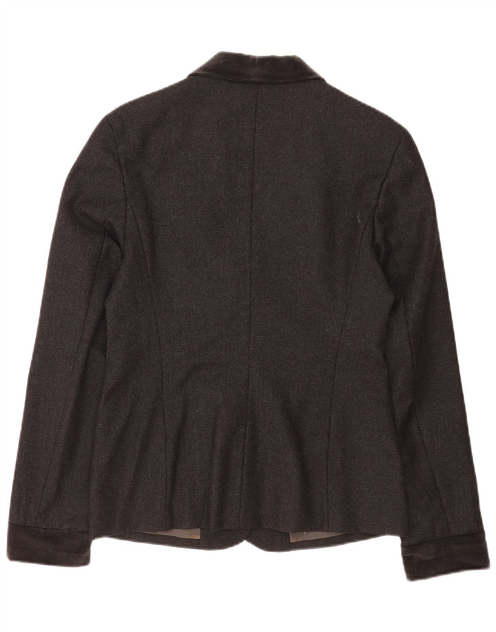Anna Molinari Damen 4-Knopf-Blazerjacke IT 42 Mittelgrauer Farbblock