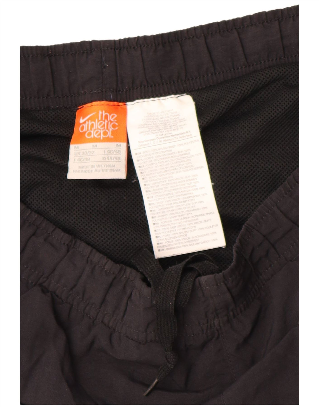 Nike Herren-Sportshorts, mittelgroß, schwarzes Colourblock-Nylon
