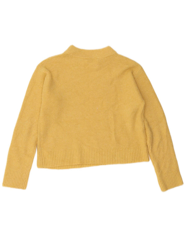 Zara Crop Rollkragenpullover für Mädchen, 13–14 Jahre, gelbes Polyester