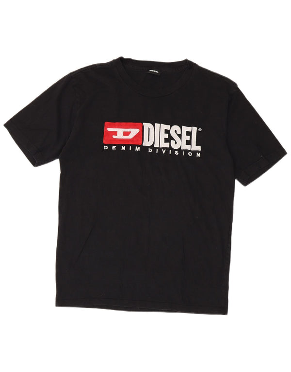 Diesel Damen Grafik T-Shirt Top UK 18 XL Schwarz