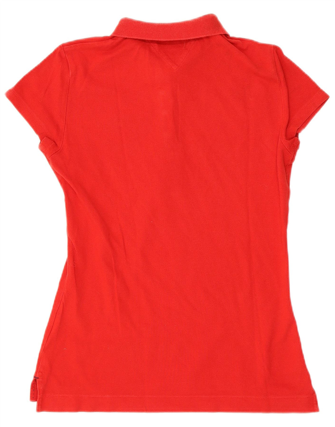 TOMMY HILFIGER Damen Slim Fit Poloshirt UK 12 Mittelrot