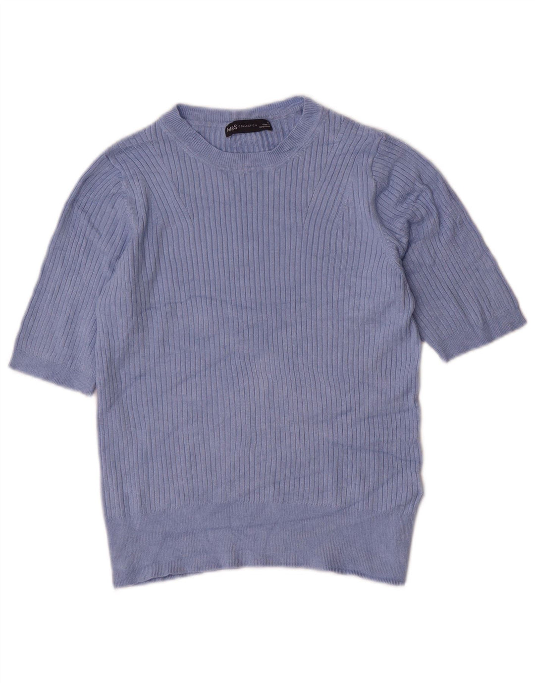 Marks & Spencer Damen-Pullover mit U-Boot-Ausschnitt, Gr. 12, Mittelblau