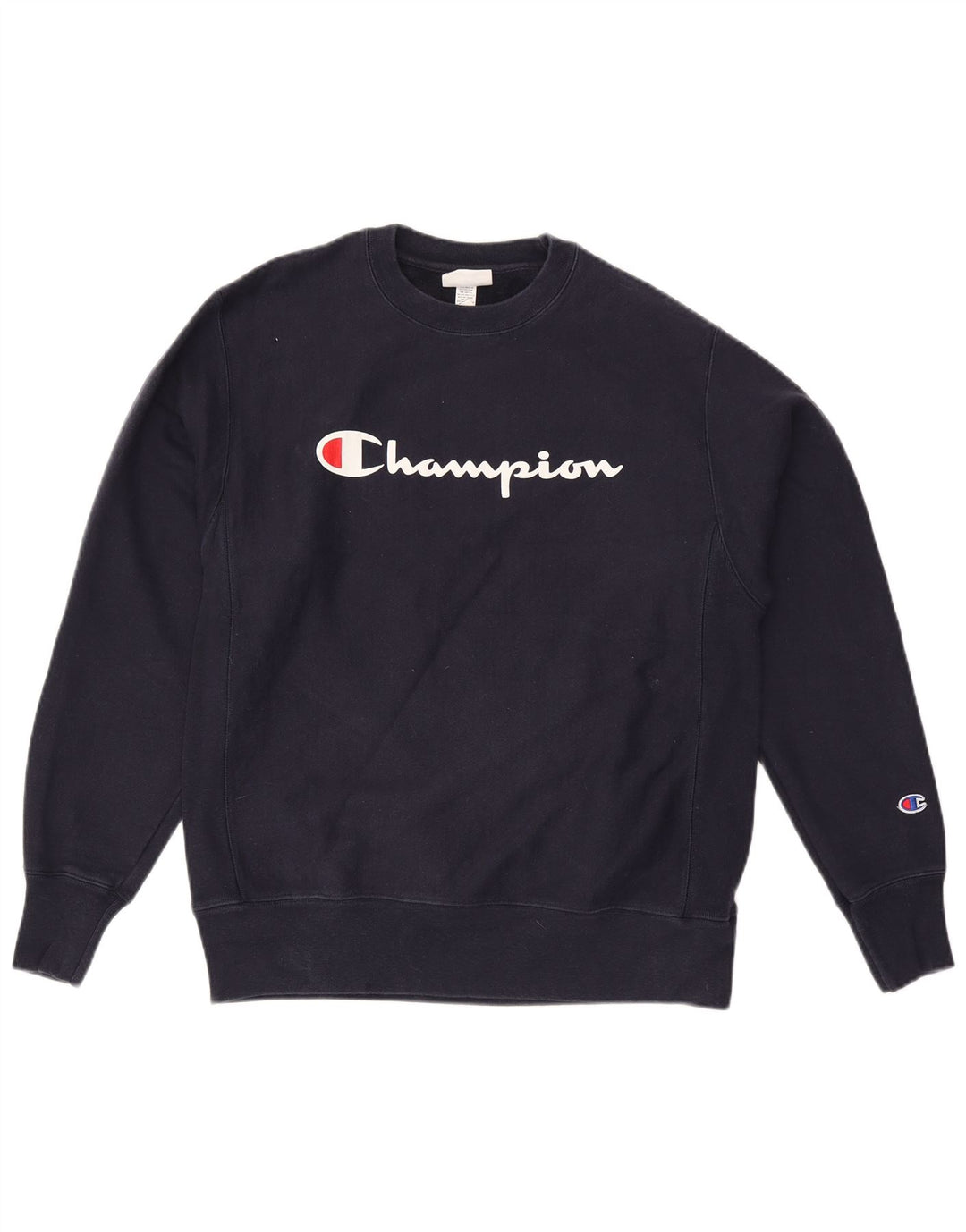 CHAMPION Herren-Sweatshirt mit Grafik, mittlere marineblaue Baumwolle