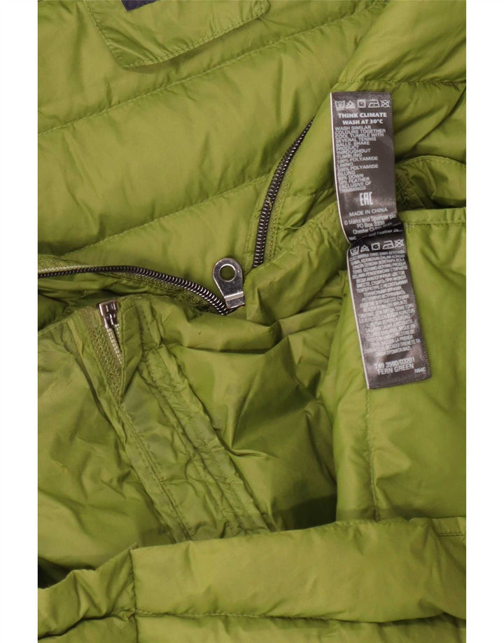 Marks & Spencer Damen Wattierte Jacke UK 12 Mittelgrünes Polyamid