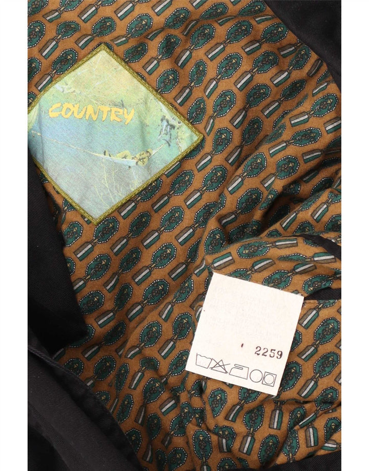 Country-Herren-Blazer mit 2 Knöpfen, Gr. 40, Größe L, Schwarz, Baumwolle