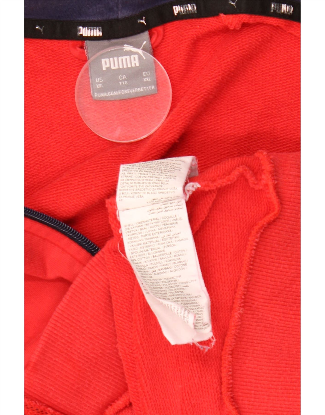 PUMA Herren Graphic Zip Hoodie Pullover 2XL Rot Baumwolle