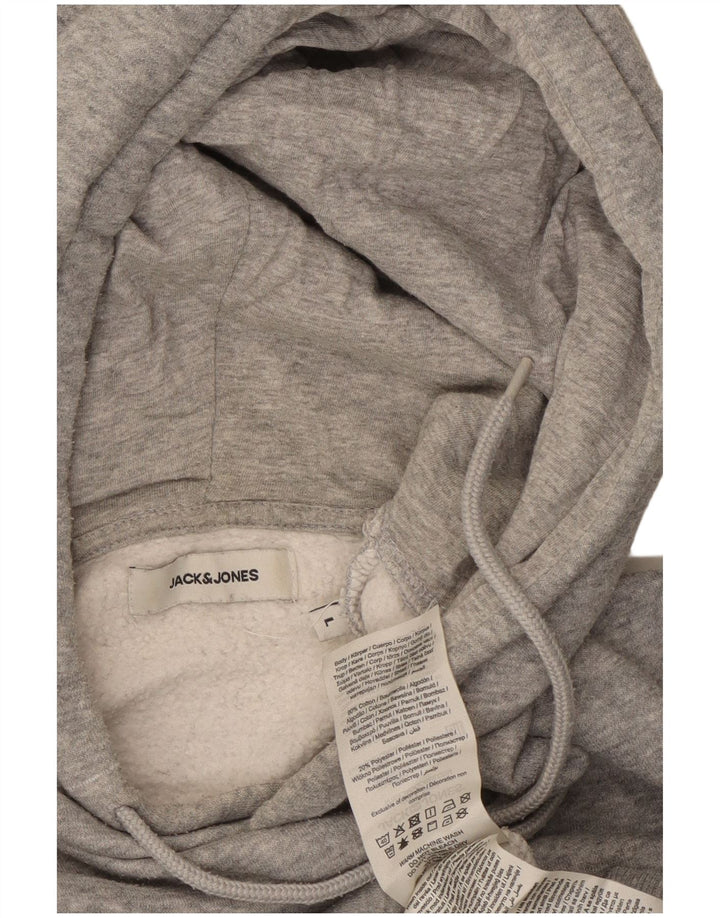 Jack & Jones Herren-Kapuzenpullover, groß, graue Baumwolle