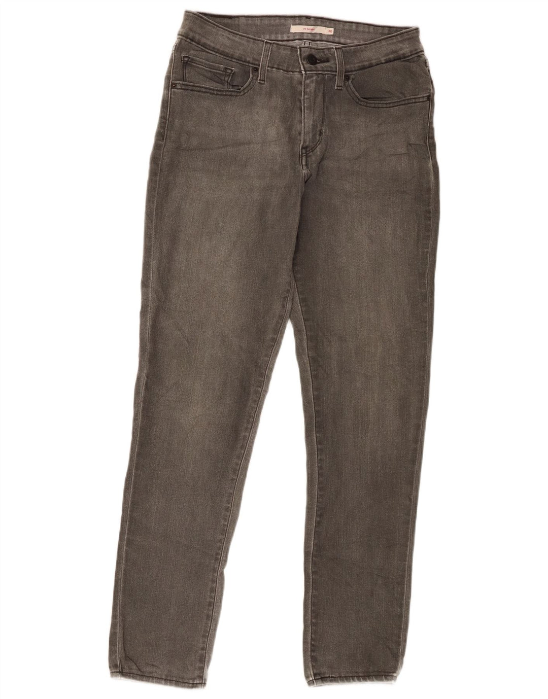 Levi's Damen 711 Skinny Jeans W30 L28 Graue Baumwolle