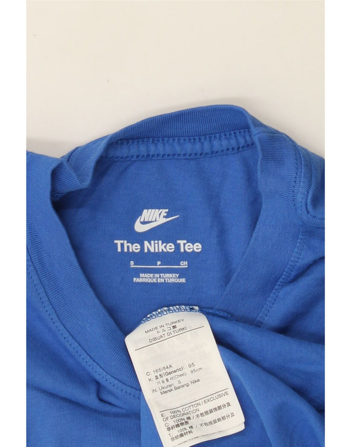 NIKE Herren-T-Shirt mit Grafik, Größe S, Blau, Baumwolle