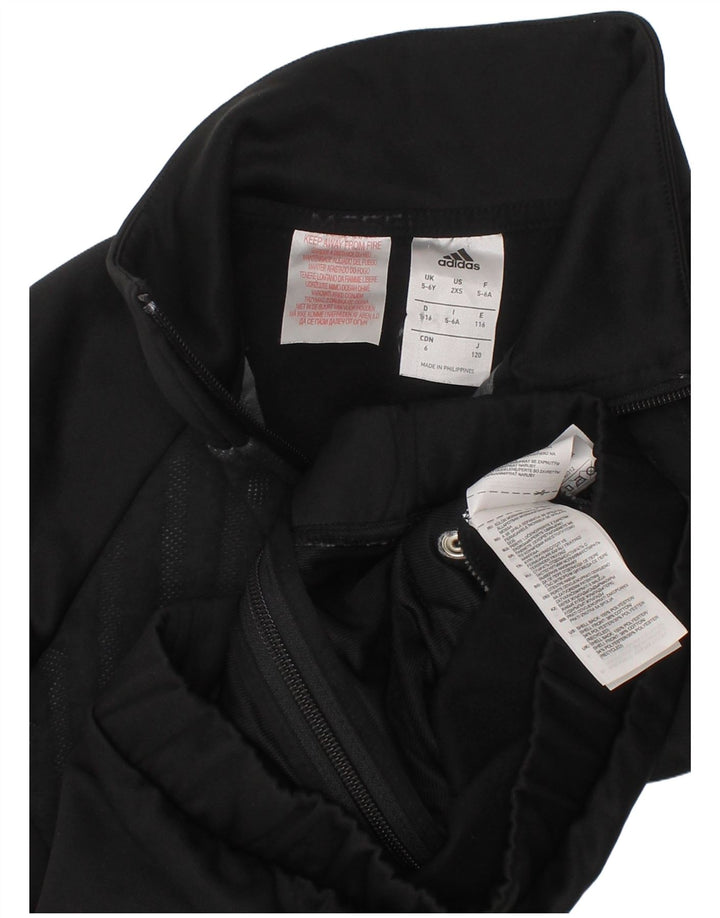 Adidas Jungen Grafik-Trainingsanzug-Top-Jacke, 5–6 Jahre, schwarz, geometrisch