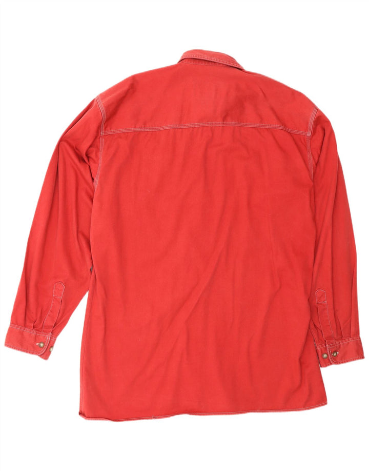 Limit Herren-Jeanshemd, Größe 39/40, mittelrote Baumwolle