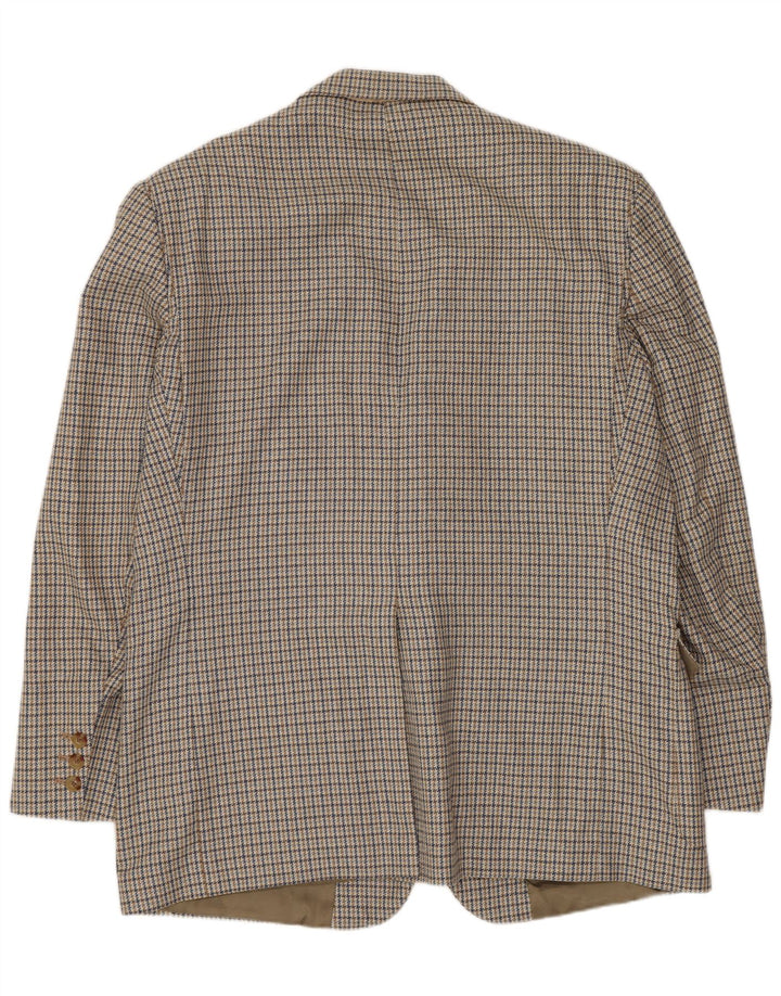 Orvis Herren-Blazer mit 2 Knöpfen, UK 44, 2XL, beige Hahnentrittmuster