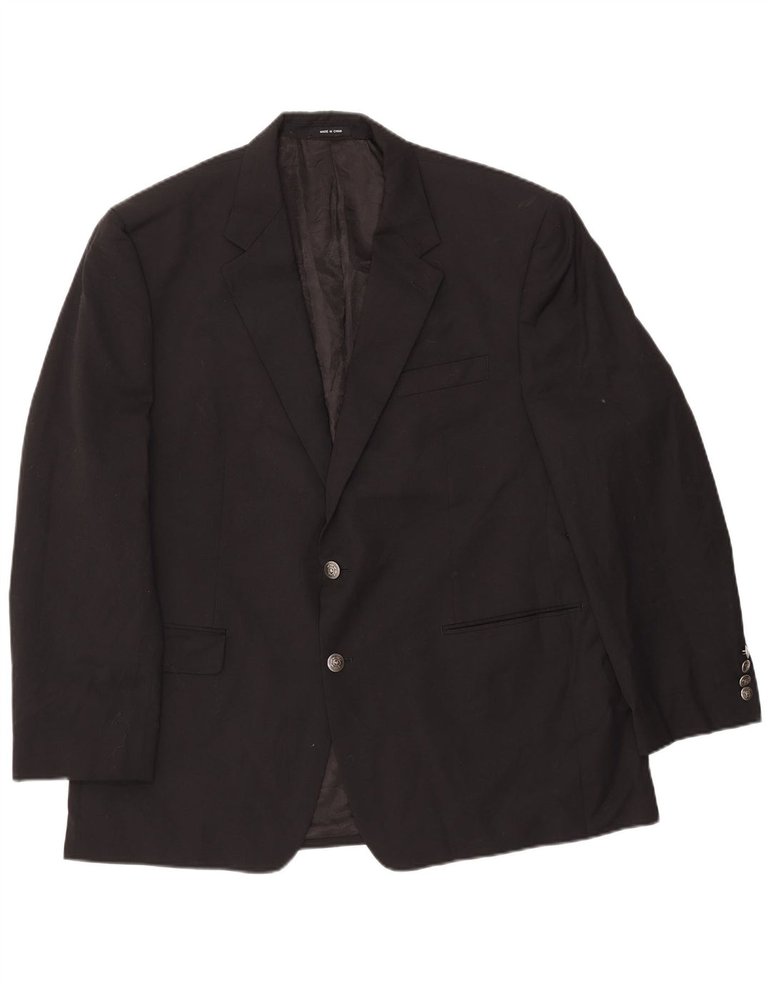 Ralph Lauren Herren-Blazer mit 2 Knöpfen, UK 46, 2XL, schwarze Wolle