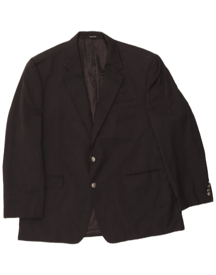 Ralph Lauren Herren-Blazer mit 2 Knöpfen, UK 46, 2XL, schwarze Wolle