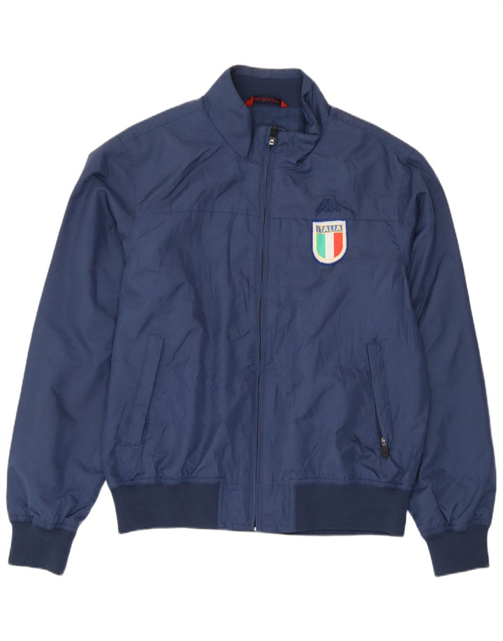 Kappa Herren Italia Bomberjacke UK 40 Large Marineblau Polyester