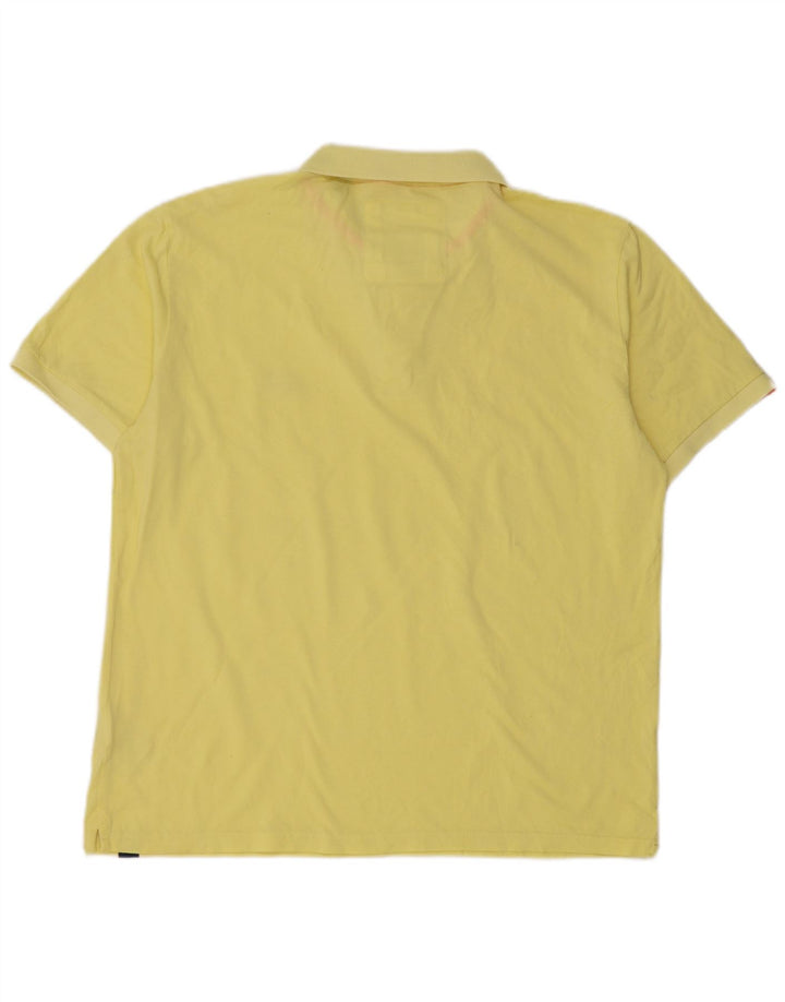 Superdry Herren-Poloshirt 2XL aus gelber Baumwolle