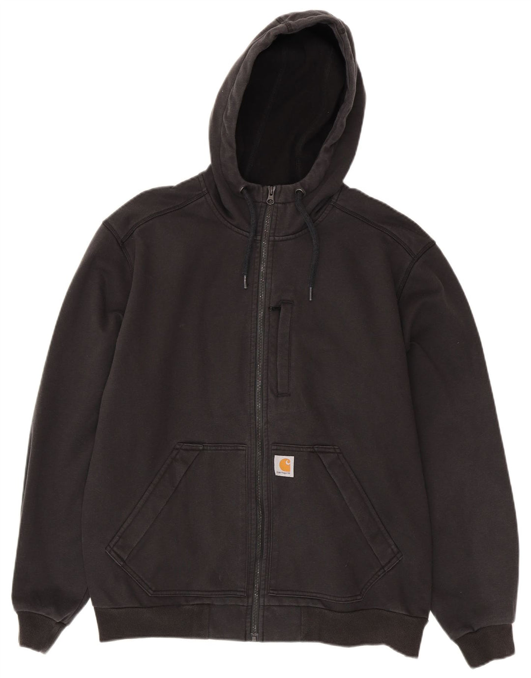 Carhartt Herren Relaxed Fit Zip Hoodie Pullover Large Schwarz Polyester