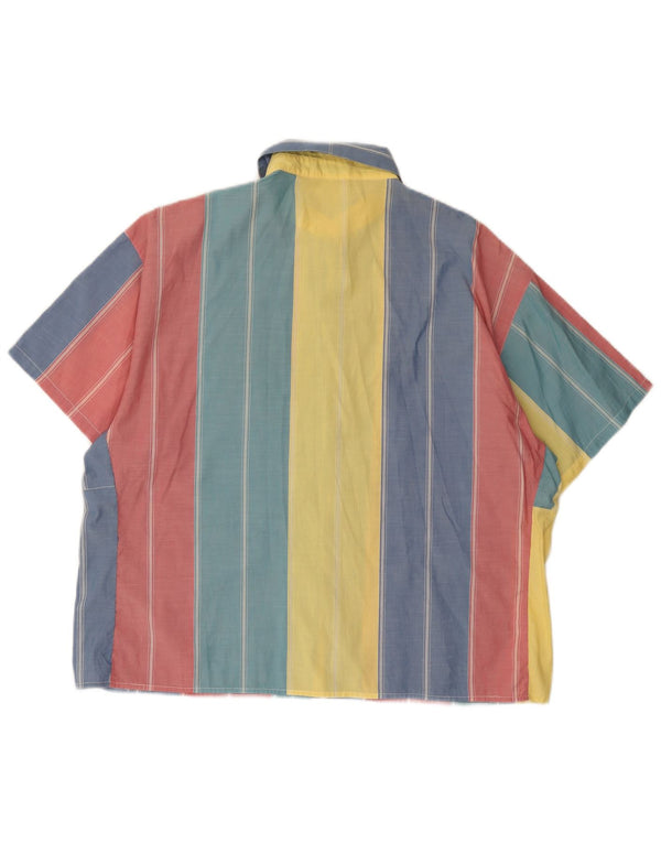 Les Copains Damen Kurzarmhemd XL Mehrfarbig gestreift