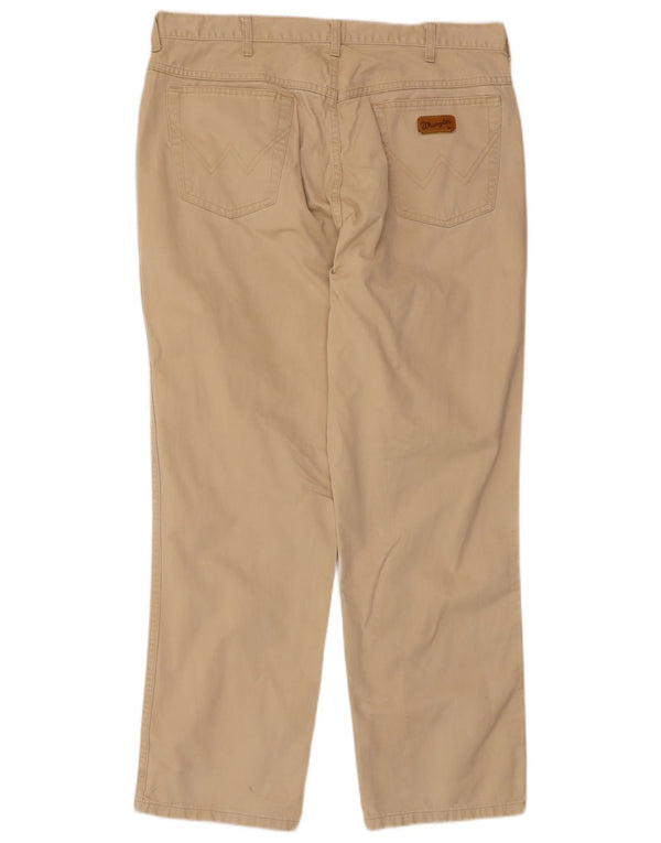 Wrangler Herren gerade Freizeithose W30 L30 Beige Baumwolle